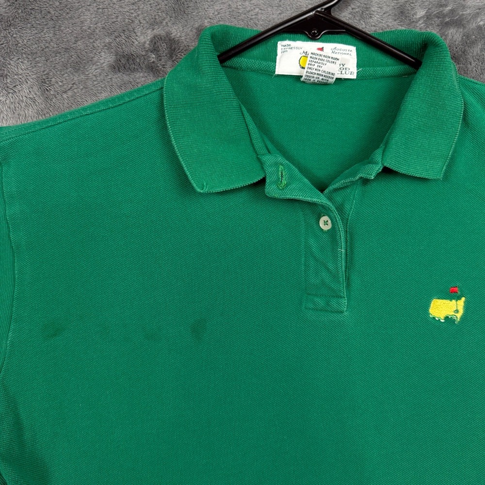 Masters Polo Shirt Ladies L Green Augusta National Izod Club Short Sleeve Golf - Picture 2 of 7
